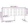 VidaXL Tête de lit 205,5x4x100 cm Bois massif de pin 818010