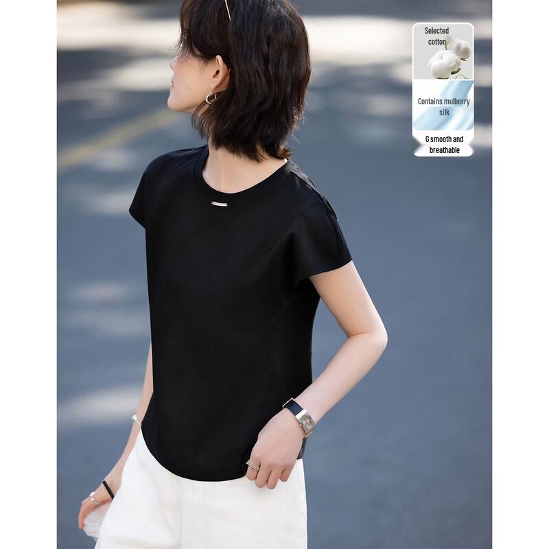 

Demana Women s Silk Blend Short Sleeve T-Shirt XL