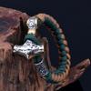 Pánský náramek Šperky Viking Nerezová ocel Thor'S Hammer Paracord pletený náramek 