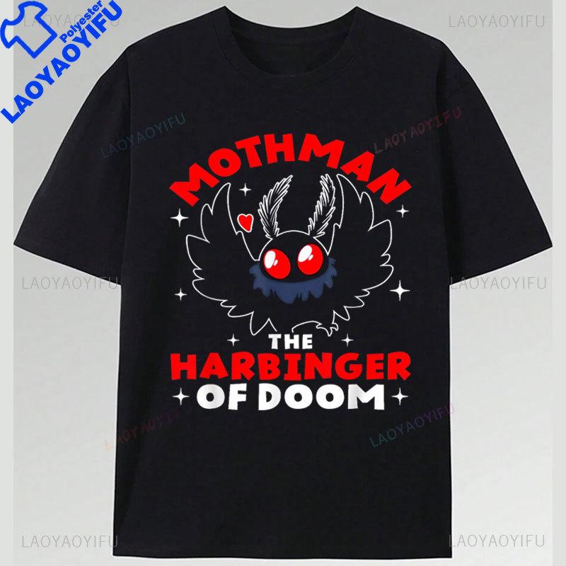 

MothUnisex The Harbinger of Doom Cryptid Cryptozoology TShirt Funny Casual Harajuku Stay Weird Personality Unisexs Clothes 4XL