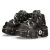 Retro Spanish Style Metal High-Top Platform Shoes Dark Punk Chunky Sneakers Unisex Streetwear