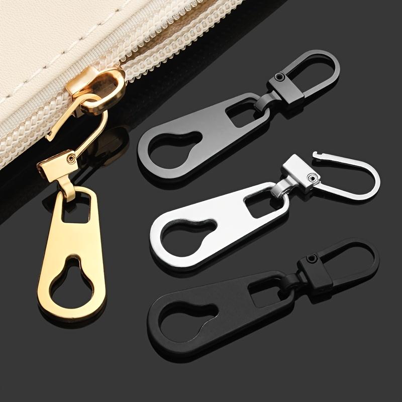 4Pcs Metal Zipper Pulls with Detachable Tabs, Repair Kit for Bags, Backpacks & Clothing, Zipper Slider Pendant Accessories