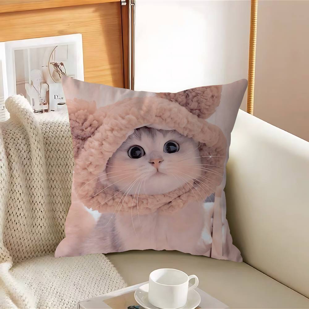 Funny Cat Pillow Cover For Bedroom Room And Living Room Sofa Decorative Cushion Cover