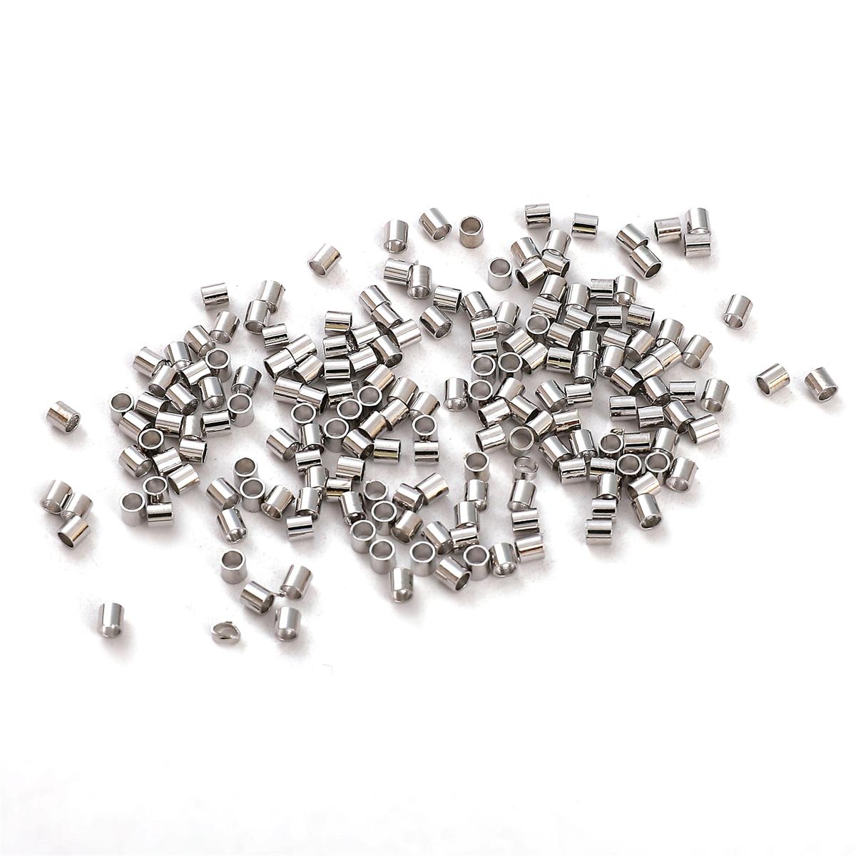 

100 шт. медный цилиндрический зажим, плоская позиционирующая трубка для изготовления ювелирных изделий своими руками, аксессуары для рукоделия 2x2mm золотой