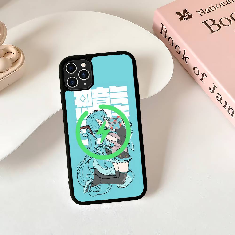 Kawaii H-Hatsune Miku Magnetic Wireless Phone Case For IPhone 17 16 15 14 Plus 13 12 11 Pro Max