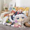 Miss Kobayashi's Dragon Maid Throw Lightweight 240g Flannel Blanket Soft Skin-friendly for Summer Cooling