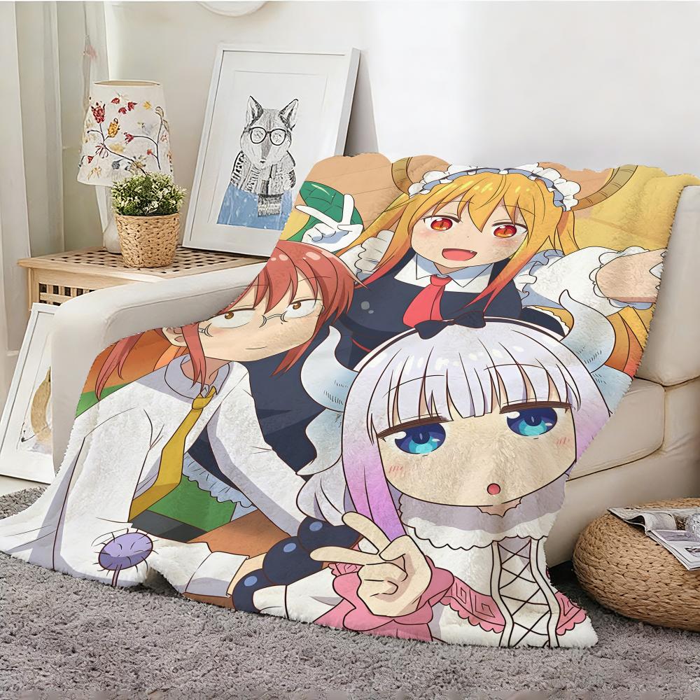 Miss Kobayashi's Dragon Maid Throw Lightweight 240g Flannel Blanket Soft Skin-friendly for Summer Cooling