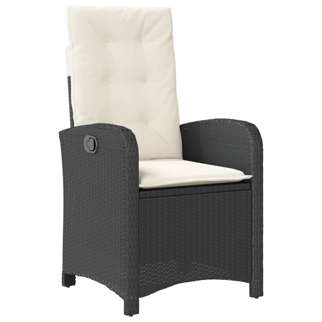 Vidaxl 9-Cz. Juego de Muebles de Jardín con Cojines, Negro, Ratán PE