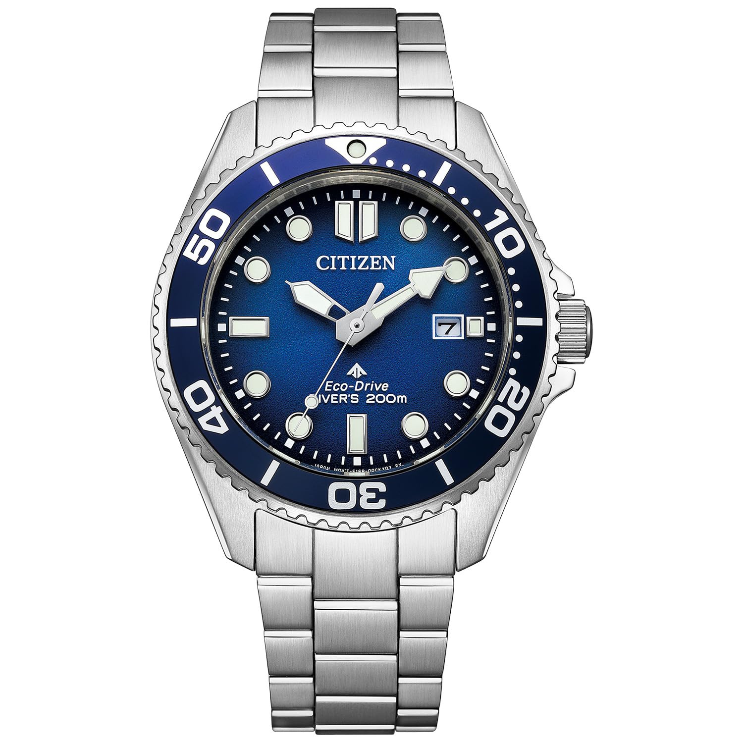 

Годинник Promaster 200м Синій Сріблястий [Citizen] Еко-Драйв з Живленням від Світла Дайверський BN0260-54L Чоловічий