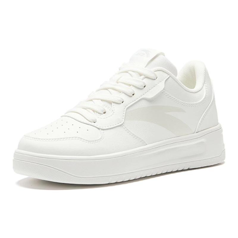 Anta Relaxed Wear Resistant And Lightweight Low Top Skateboard Shoes Women's White Sneakers 922418001Q-2
