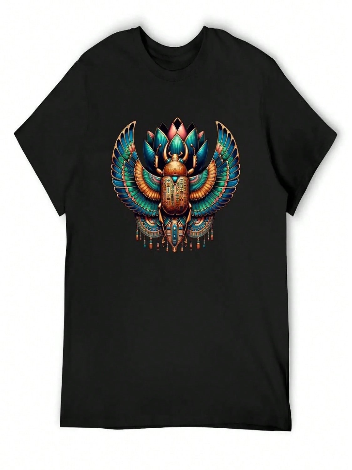 Sacred Egyptian Scarab Beetle T-Shirt Quick Drying Man T Shirt Graphic Shirts unisex Funny T Shirts S разноцветный