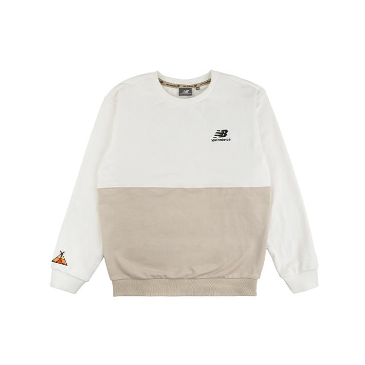 New Balance x JHI Crossover Printing Colorblock Casual Round Neck Pullover White Men s NCA89063-IV S