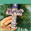 Beautiful Hand-painted Resin Cross Jesus Seven Blessings Holiday Ornament For Christmas