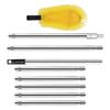 Portable Gutter Cleaning Tool Set with Double Brush Heads Sturdy Stainless Steel Materials for Efficient Outdoor Use