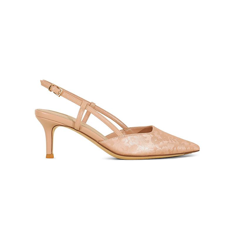 

Xiaoxiangfeng~ New Chinese-style small high-heeled bag head rear empty sandals women s 2025 summer new high-end pointed high-heeled shoes 34