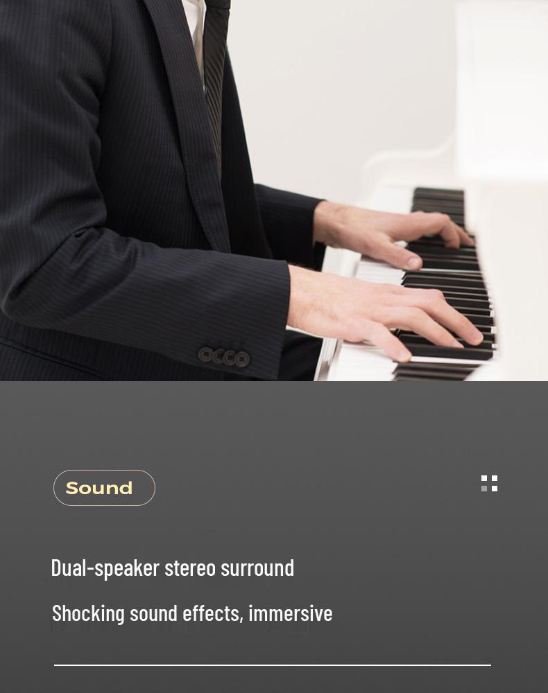 Multifunctional Intelligent 88-Key Weighted Hammer Upright Electronic Piano for Adults