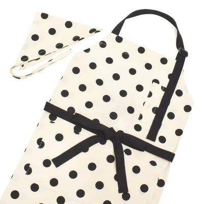 Apron with for Junior High School and High School Cooking Polka Dot Large NC500820 (150~Free Size) Bandana, Girls, Students,