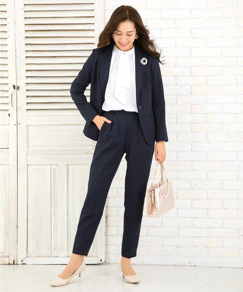 Pants Suit for Tailored Tapered Set Size AR [Add Rouge] Women, Business, Jacket, Pants, 2-Piece [c5269] Navy, 5,