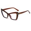 4737T Word Cat Eye Glasses Frame 2024 New Fashion Anti-Blue Flat Mirror Personalized Versatile Frame