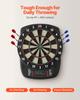 Electronic Dart Board, 336mm Target Dartboard with 43 Games & 200+ Variations for Up to 8 Players, 6 Dart Shafts with Flights & 50 Soft Tips, Color