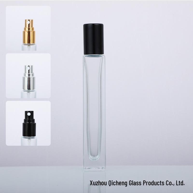 10ml Portable Glass Perfume Bottle with Spray, Roller Ball, and Lid - Silkscreen Compatible