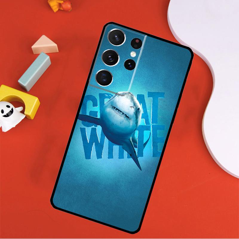 Shark and Killer Whale Phone Case For Samsung Galaxy S25 Ultra S9 S10 S20 S21 FE S22 S23 S24 Plus S24 Ultra Cover