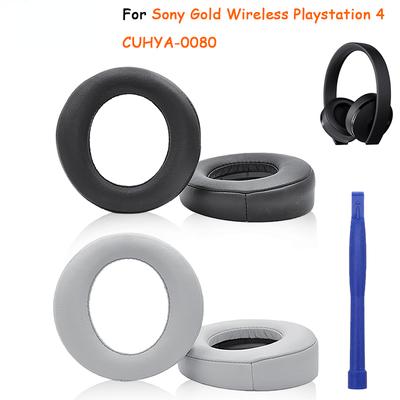 Cuscinetti auricolari per Sony Gold Wireless PS4 Cuscinetti auricolari di ricambio Cuscinetti per cuffie Playstation 4 CUHYA-0080 Cuscino auricolare Versione 2018
