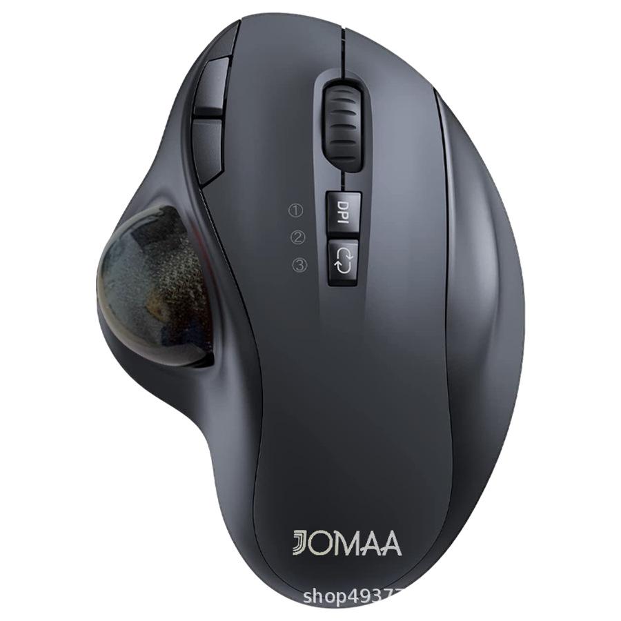 JOMAA Rechargeable 2.4G Wireless Dual-Mode Trackball Mouse for Office and Drawing