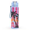 1PC Sun Salt Sand Palm Tree Summer Beach Art 750ml Color Plastic Sports Water Bottle Leakproof Flip Straw Lid Suitable for Sports Office Home Use