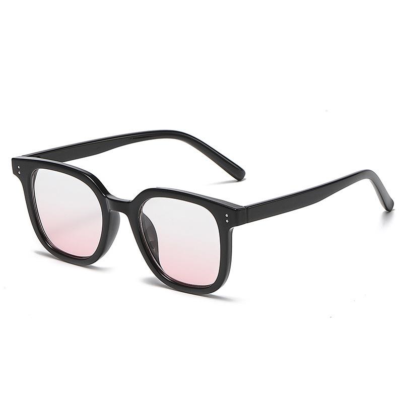 Gradient Brown Blush Lens Black Frame GM Style Sunglasses Women Men High-end UV Protection Fashion Sun Glasses