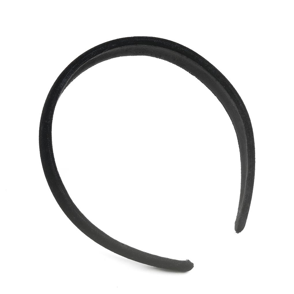Black Grace Padded Velvet Hair Band Like Headband Solid Hair Band For Women And Girls