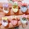 30 pieces per pack 0.91 inch cute strawberry resin phone case decorative patch DIY hair accessories hair accessories hair clip m