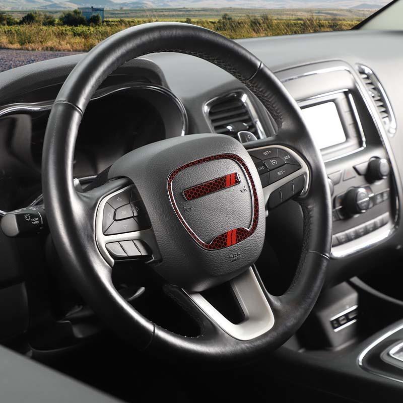 Steering Wheel Decoration Protective Cover For Dodge Charger For Challenger 2015 Up For Dodge Durango 2014 Up  Interior Accessories