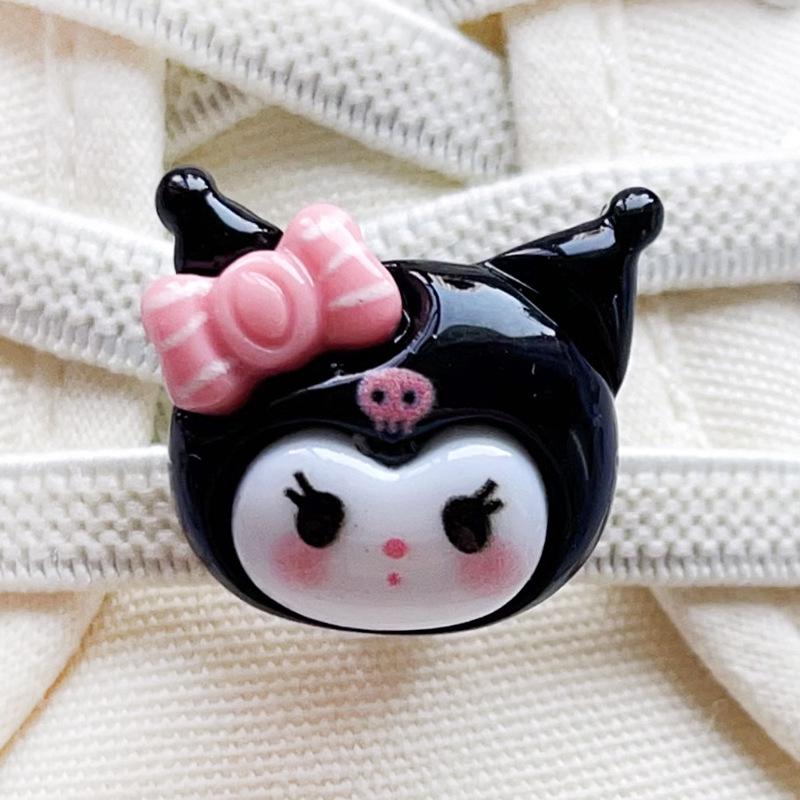 Kuromi Cartoon Shoe Buckle Accessory for AF1 Kids' Shoelaces - DIY Decoration.