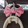 Cute Bowknot Car Hook Elegant Alloy Pearl Car Organizer Clip Car Seat Back Hanger Durable Lovely Bow Knot Car Hook Holder Hooks