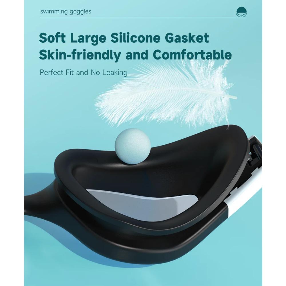Svømmebriller for voksne Profesjonelle briller Antidugg UV-beskyttelse Menn Kvinner Svømmebriller Vanntett Justerbar Silikon iBassenget