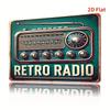 D Flat D FlatD Flat Pc Inch D Flat Sign Vintage Radio Sign Rectangular Wall Art Durable Windproof And Home