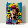 Rapper S-Snoop Dogg Throw Lightweight 240g Flannel Blanket Soft Skin-friendly for Summer Cooling
