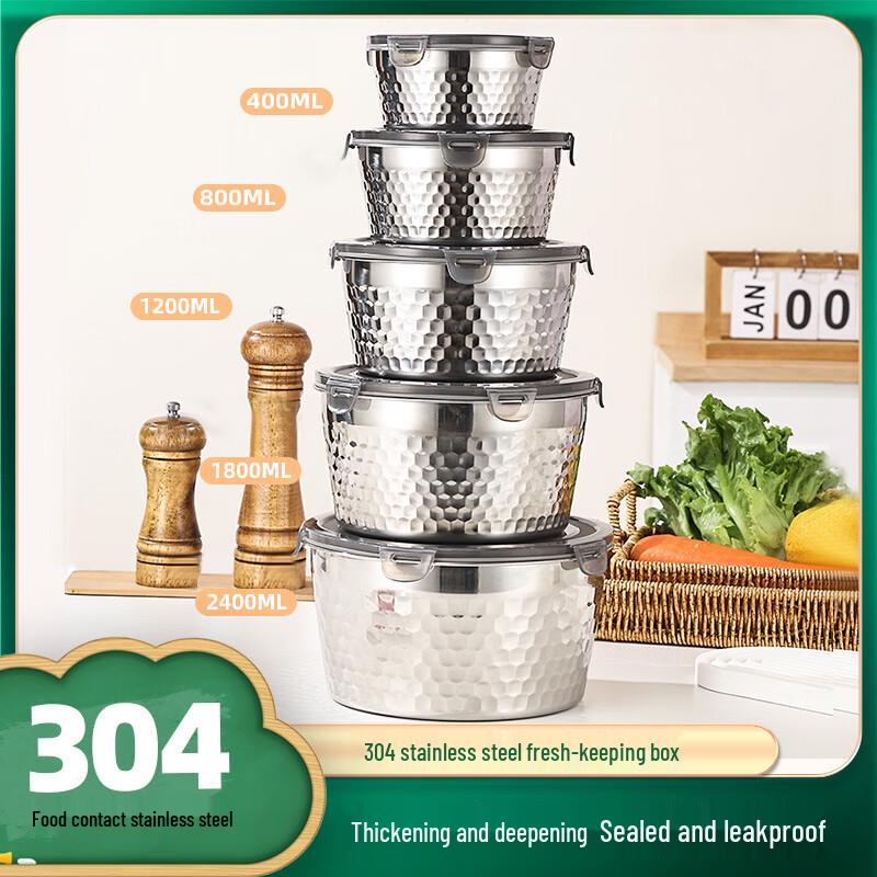 Hanhlu 304 Stainless Steel Food Storage Containers