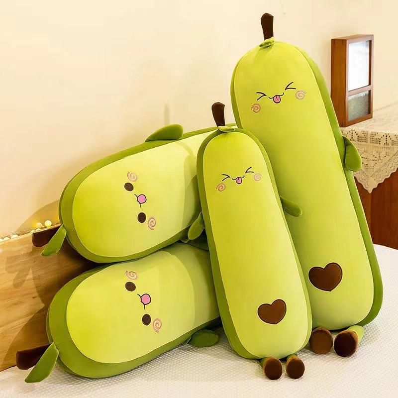 Avocado long throw pillow bed hugging legs sleeping doll super cute plush toy rag doll