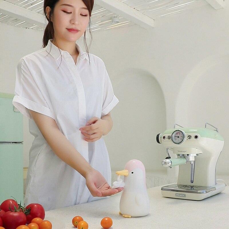 400ml Penguin Pattern Dispenser for Kitchen Bathroom Automatic Dispenser Induction Soap Dispenser Hand Washing Machine | Liquid Soap Dispensers (Pink)