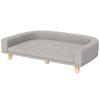 Dog Sofa for Large Dogs Up To 30 Kg, Padded, Pine Wood Legs, 98 X 67 X 25 Cm, Gray