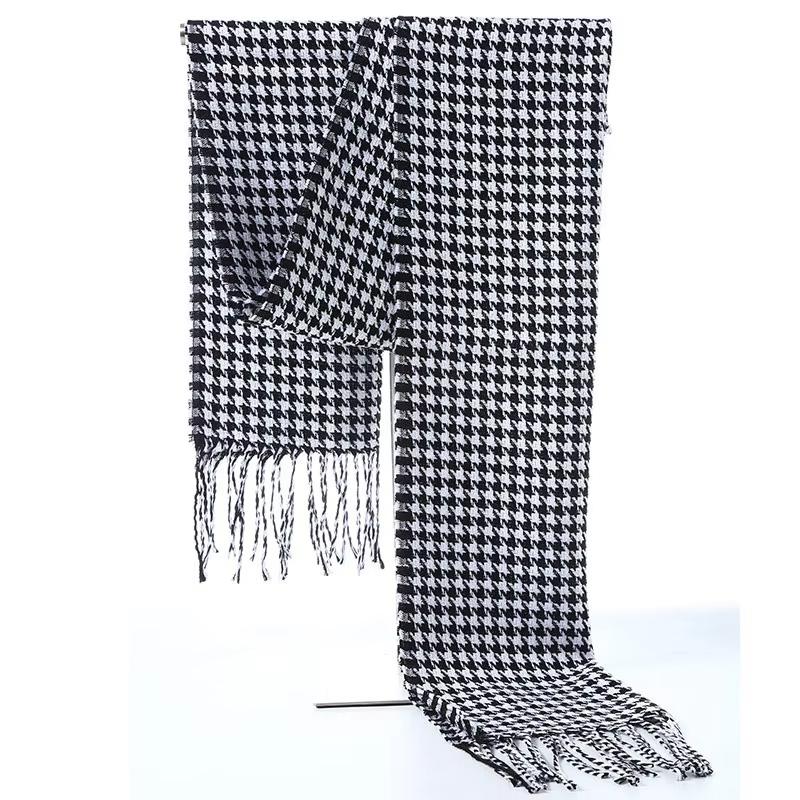 Winter Unisex Scarf Plaid Stripe Shawl Male Casual Business Brand Designer Official Muffler Scarves Women's Thermal Shawl