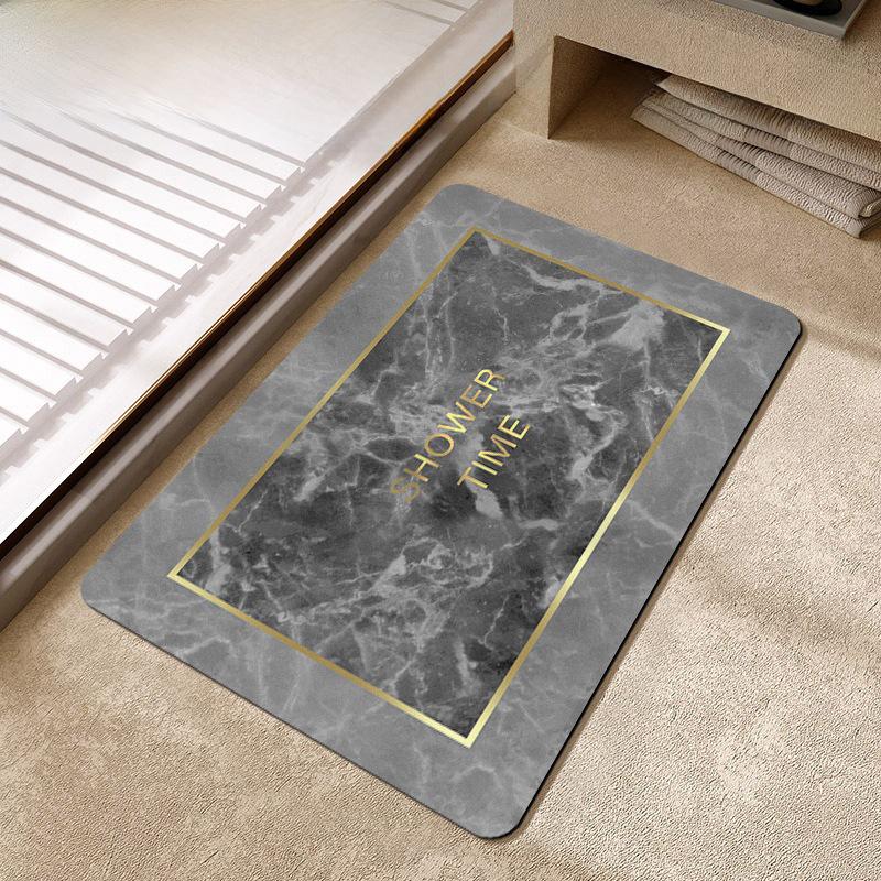 

Роскошный быстросохнущий коврик для ванной из диатомовой земли – Впитывающий, нескользящий коврик для ног для дверных проемов и входов в туалет 40x60 CM