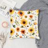 Sunflower Flower Sea Pillow Case Fashion Square Pillowcase Bedroom Sofa Room Ins Decoration Leisure