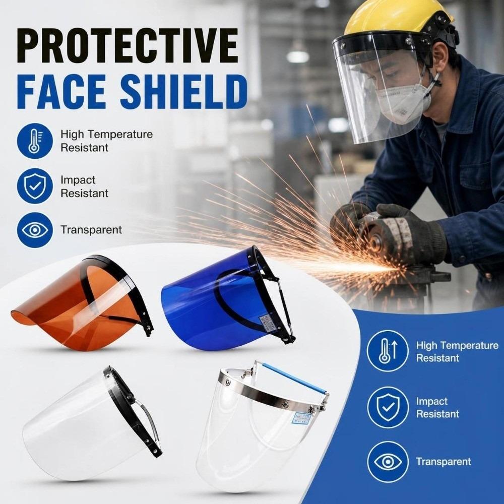 Transparent Full Face Visor High Temperature Resistant Welding Mask Construction