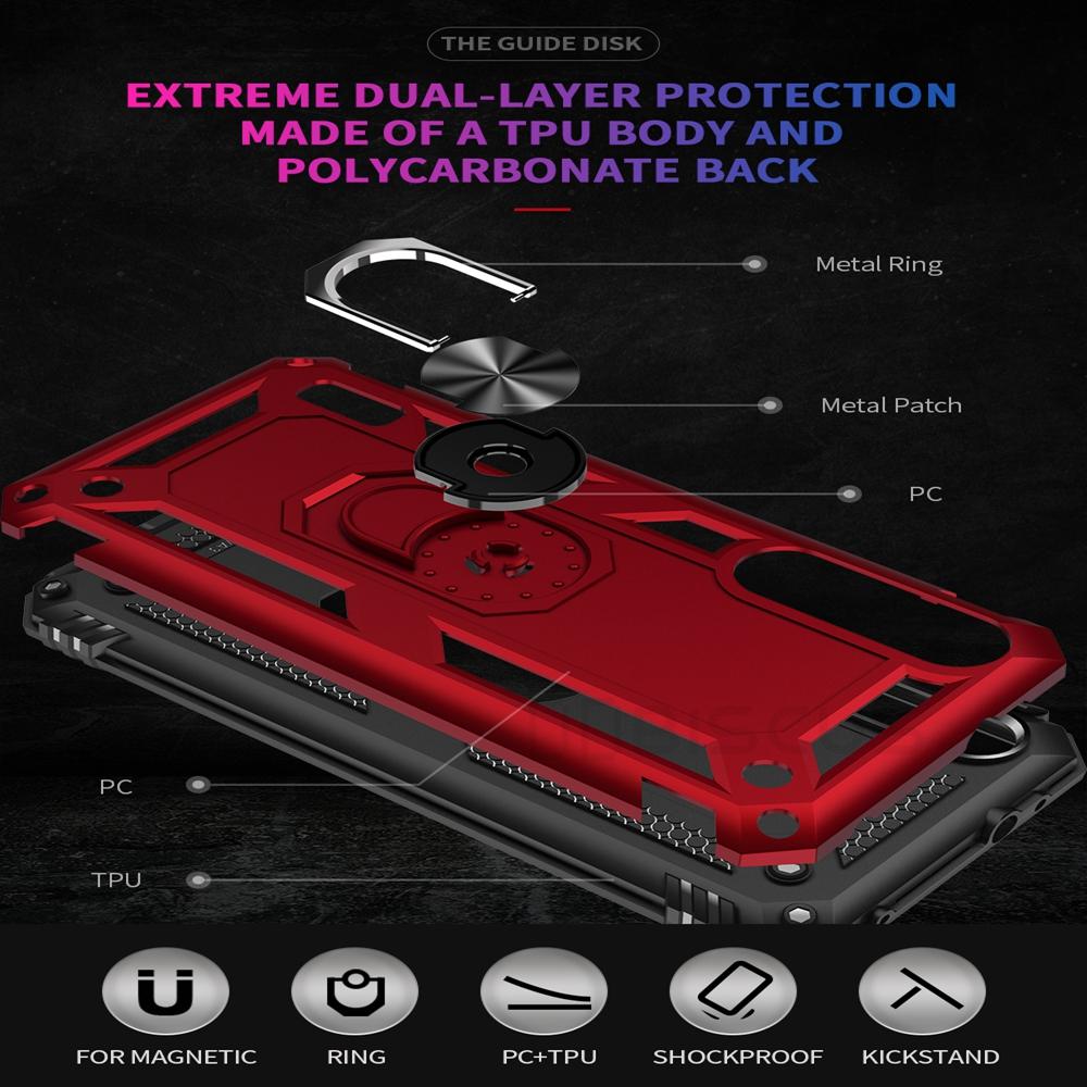 Luxury Armor Soft Shockproof Case For Xiaomi Mi A3 Silicone Bumper Hard Cover For Xiaomi Mi CC9e Metal Ring Cases