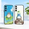 Roztomilý Můj soused Totoro Pouzdro na telefon Pro Samsung A73,A21s,A22,A31,A32,A52,A53,A71,A80,Měkký černý kryt