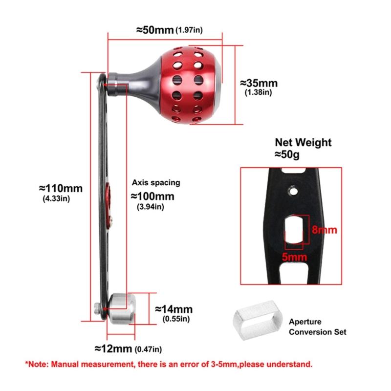 Fishing Reel Handle Alloys Power Reel Handle Knob Grip Replacement Assembly Part