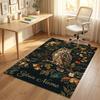 Nighttime Forest Theme Soft Crystal Velvet Rug Custom Name & Text Print Non Slip Floor Rug for Bedroom Living Room